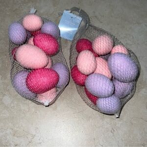 Ashland Flocked Assorted Pink and Purple Decorative Eggs Flocked Fuzzy 28 pieces